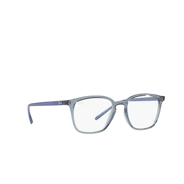 Ray-Ban RX7185 Eyeglasses 8235 transparent dark blue - three-quarters view
