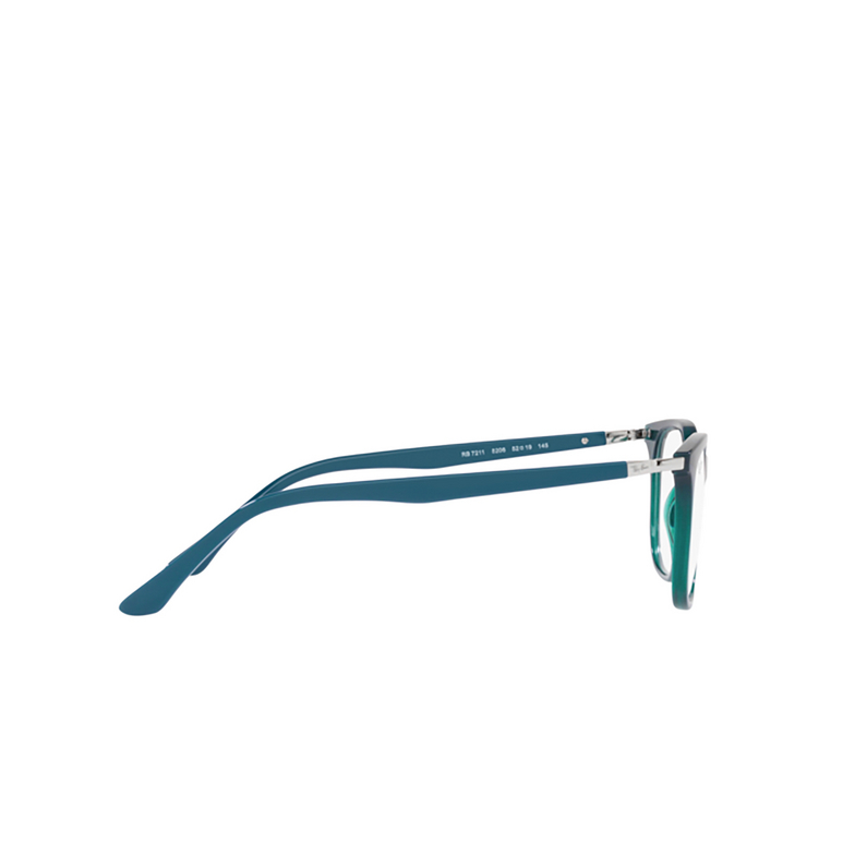 Ray-Ban RX7211 Korrektionsbrillen 8206 transparent turquoise - 3/4