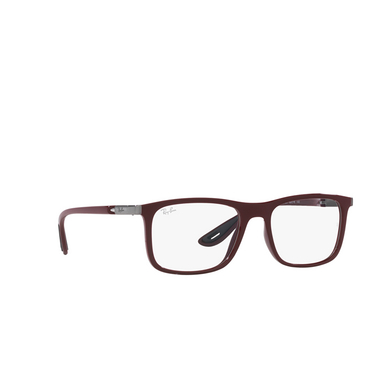 Gafas graduadas Ray-Ban RX7222M F681 dark red - Vista tres cuartos