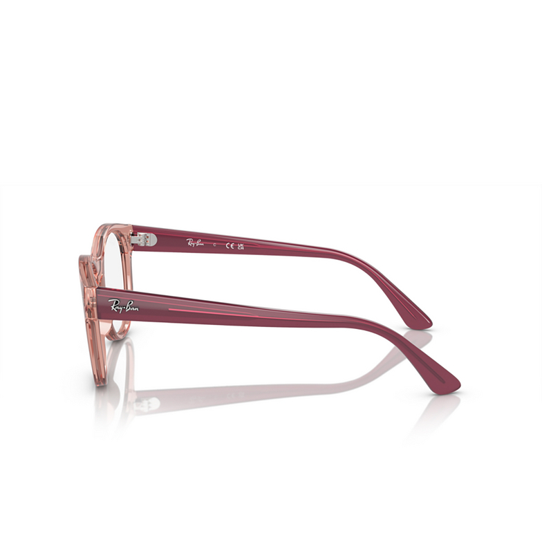 Ray-Ban RX7227 Korrektionsbrillen 8314 transparent pink - 3/4