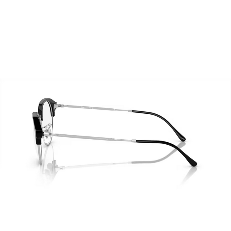 Ray-Ban RX7229 Eyeglasses 2000 black on silver - 3/4