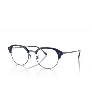 Ray-Ban RX7229 Eyeglasses 8210 blue on gunmetal - three-quarters view
