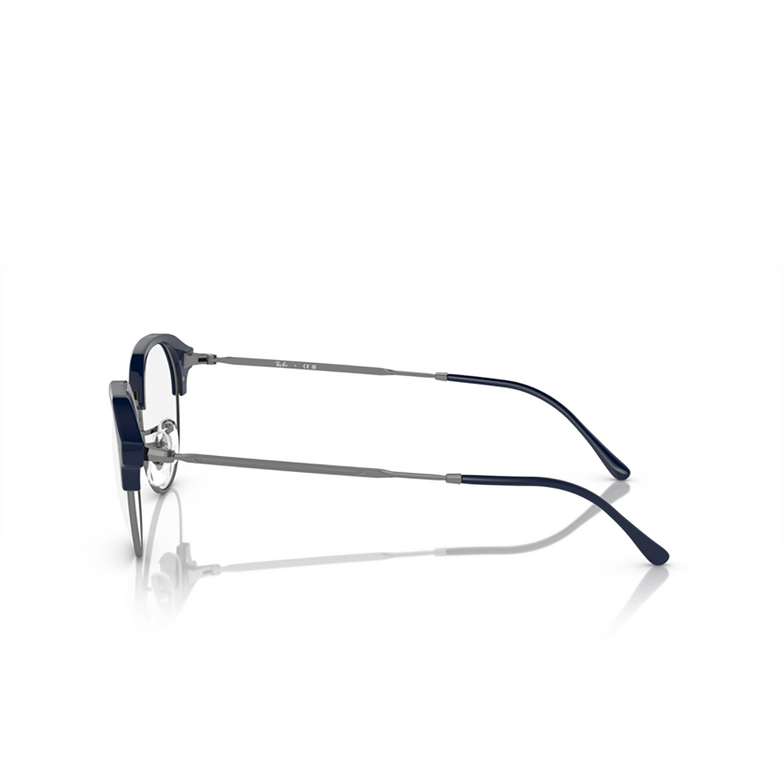 Ray-Ban RX7229 Eyeglasses 8210 blue on gunmetal - 3/4