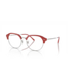 Gafas graduadas Ray-Ban RX7229 8323 red on silver - Miniatura del producto 2/4