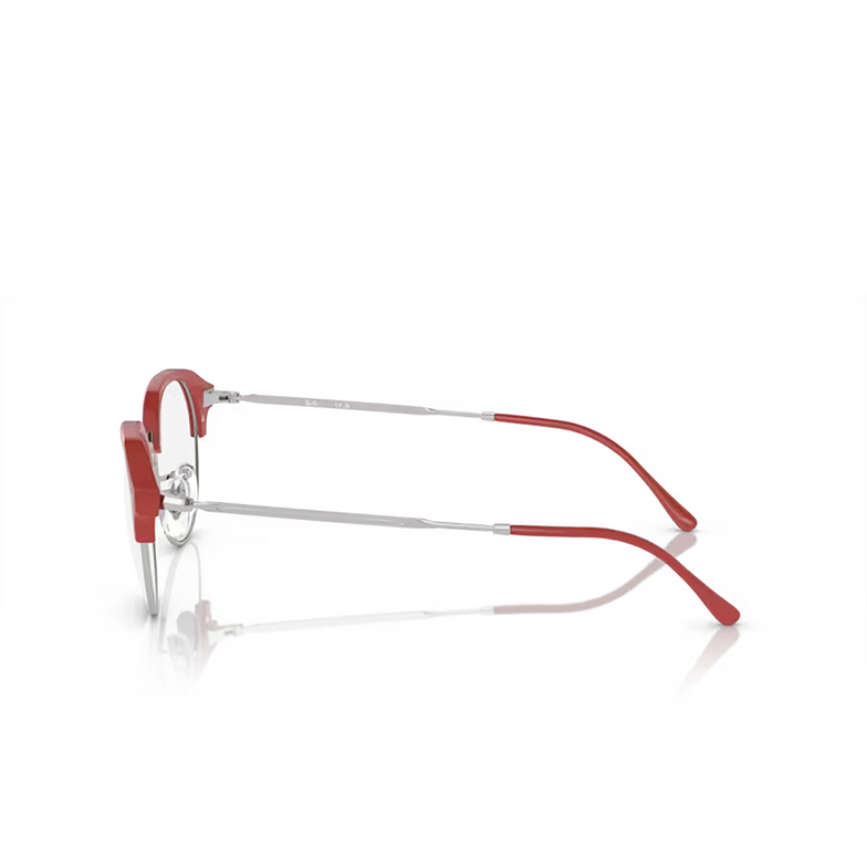 Ray-Ban RX7229 Eyeglasses 8323 red on silver - 3/4