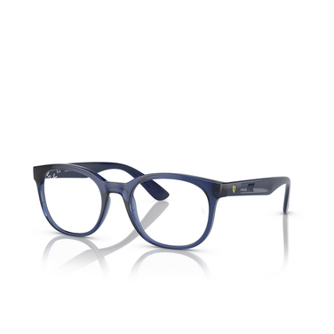 Ray-Ban RX7231M Eyeglasses F693 transparent blue - three-quarters view