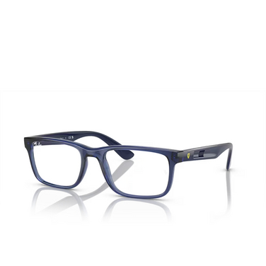 Ray-Ban RX7232M Eyeglasses F693 transparent blue - three-quarters view