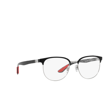 Ray-Ban RX8422 Eyeglasses 2861 black on silver - three-quarters view