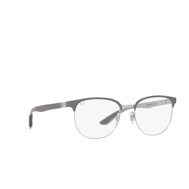 Ray-Ban RX8422 Eyeglasses 3125 grey on silver - three-quarters view