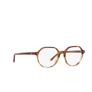 Ray-Ban THALIA Eyeglasses 8253 striped brown & yellow - three-quarters view