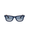 Ray-Ban WAYFARER Sunglasses 12783F blue on red havana - product thumbnail 1/4