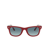 Ray-Ban WAYFARER Sunglasses 12963M red on transparent grey - product thumbnail 1/4