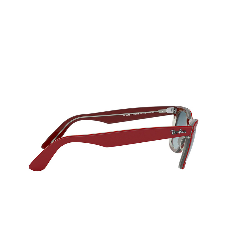 Ray-Ban WAYFARER Sunglasses 12963M red on transparent grey - 3/4