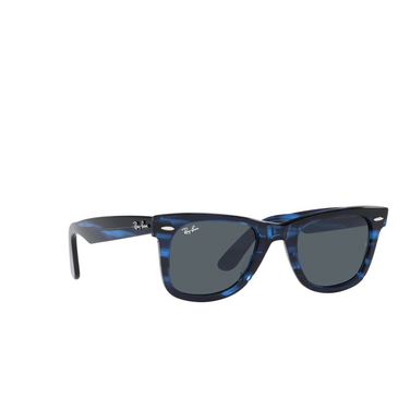 Lunettes de soleil Ray-Ban WAYFARER 1361R5 striped blue - Vue trois quarts