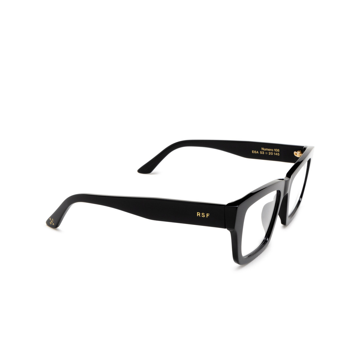Retrosuperfuture NUMERO 108 Eyeglasses E6A Black - three-quarters view