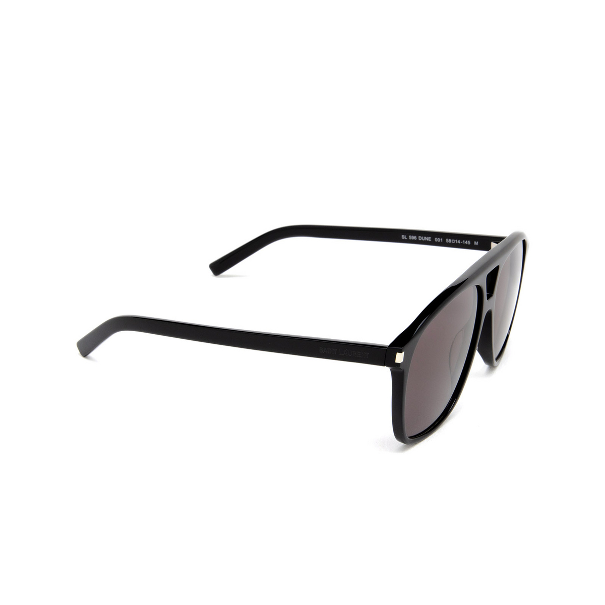 Saint Laurent SL 596 DUNE Sunglasses 001 Black - three-quarters view