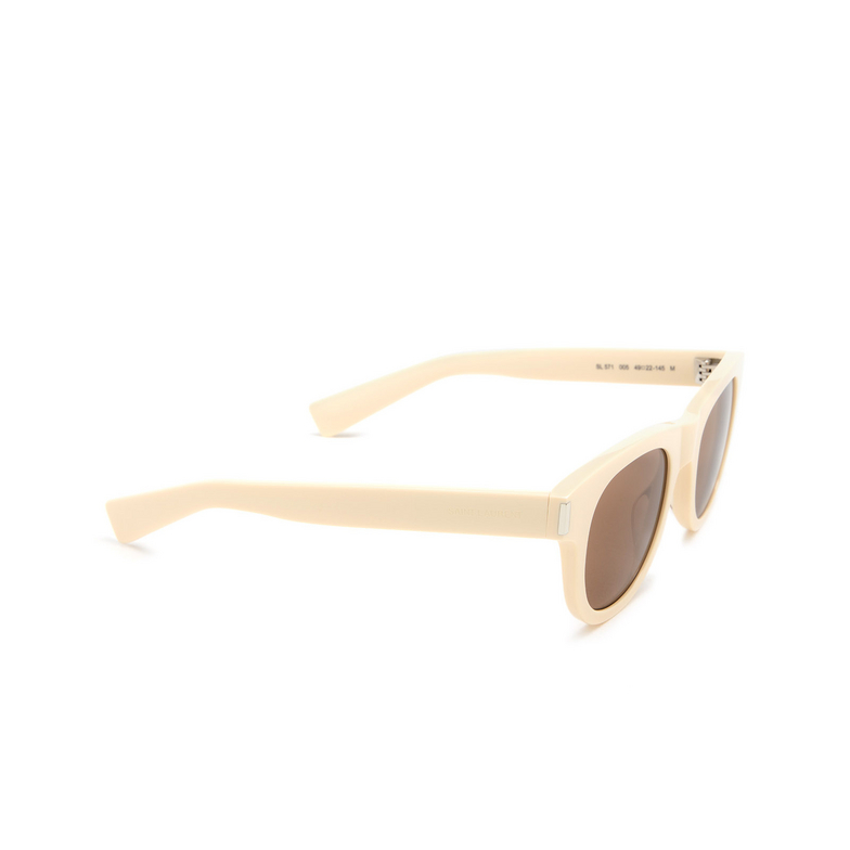 Saint Laurent SL 571 Sunglasses 005 ivory - 2/4