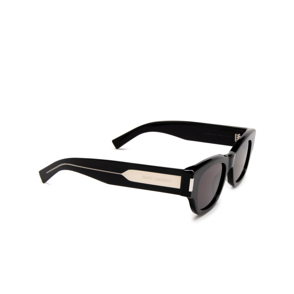 Saint Laurent SL 573 Sunglasses 001 Black - three-quarters view