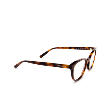 Lunettes de vue Saint Laurent SL 589 002 havana - Vue trois quarts