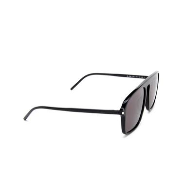 Saint Laurent SL 590 Sunglasses 001 black - three-quarters view