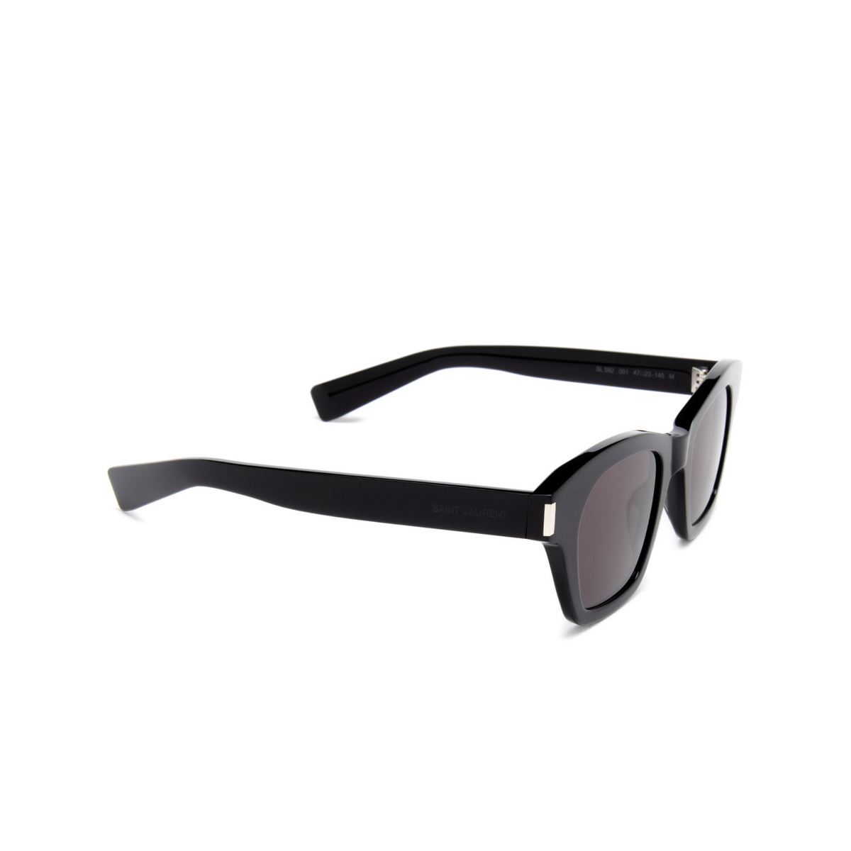 Occhiali da sole Saint Laurent SL 592 001 Black - tre quarti