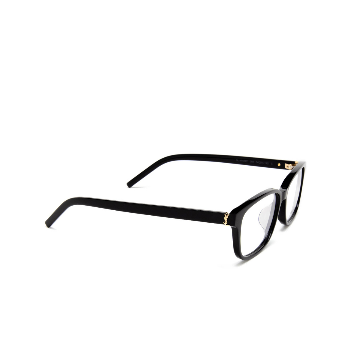 Saint Laurent SL M109/F Eyeglasses 001 Black - three-quarters view