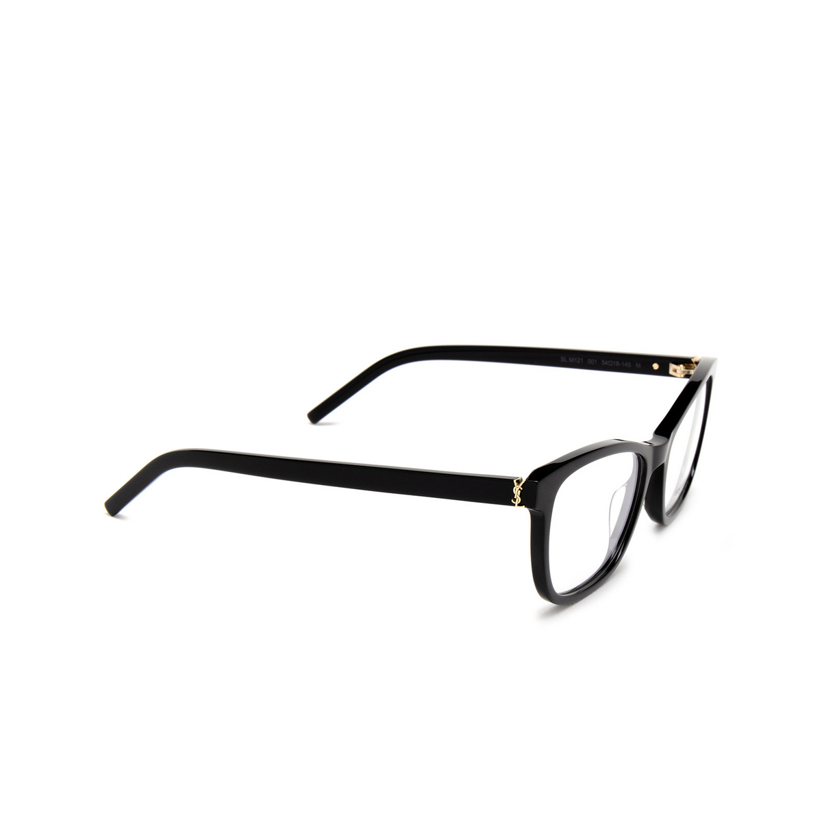 Saint Laurent SL M121 Eyeglasses 001 Black - three-quarters view