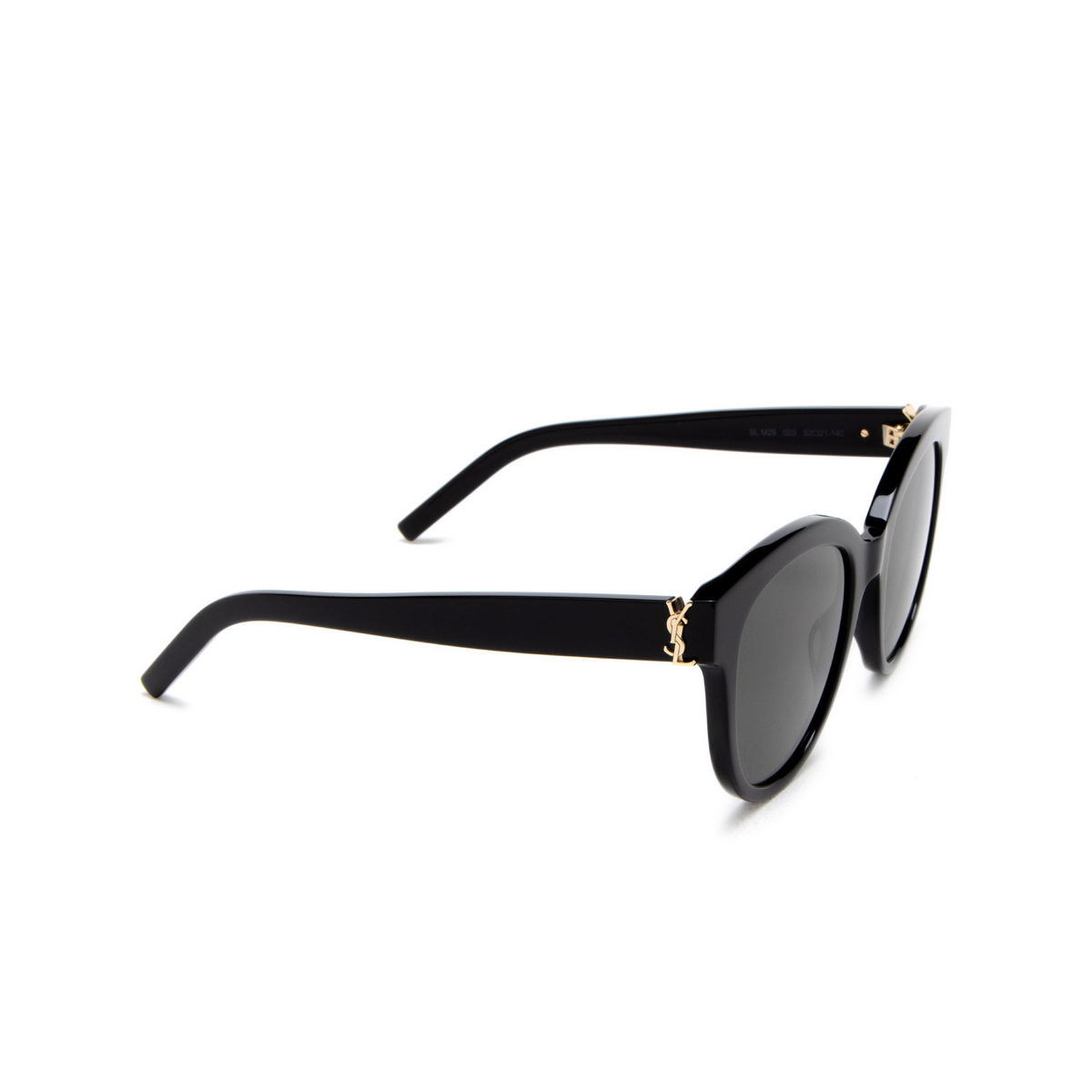 Saint Laurent SL M29 Sunglasses 003 Black - three-quarters view