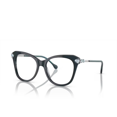 Swarovski SK2012 Eyeglasses 3004 blue transparent - three-quarters view