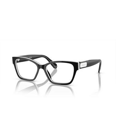 Swarovski SK2013 Eyeglasses 1015 black / white - three-quarters view