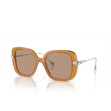 Swarovski SK6011 Sunglasses 200563 transparent amber brown - three-quarters view