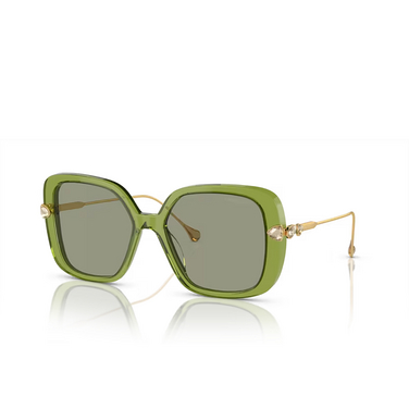 Gafas de sol Swarovski SK6011 3002/2 trasparent green - Vista tres cuartos