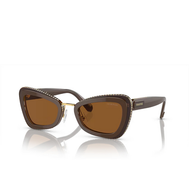 Swarovski SK6012 Sunglasses 101173 brown light brown - three-quarters view