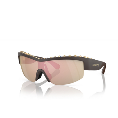 Swarovski SK6014 Sunglasses 10357j matte brown - three-quarters view