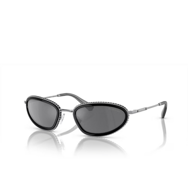 Swarovski SK7004 Sunglasses 40116G dark silver / black - three-quarters view