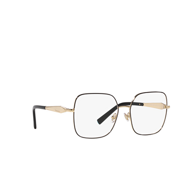 Tiffany TF1151 Eyeglasses 6164 black on pale gold - three-quarters view