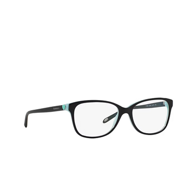 Tiffany TF2097 Eyeglasses 8055 black on tiffany blue - three-quarters view