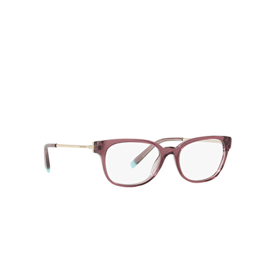 Tiffany TF2177 Eyeglasses 8314 pink brown transparent - three-quarters view