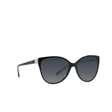 Tiffany TF4089B Sunglasses 8055t3 black on tiffany blue - three-quarters view