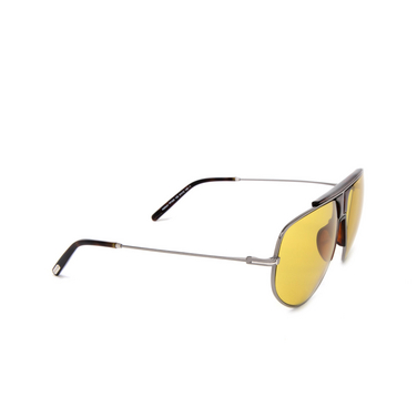 Tom Ford ADDISON Sunglasses 12E shiny dark ruthenium - three-quarters view