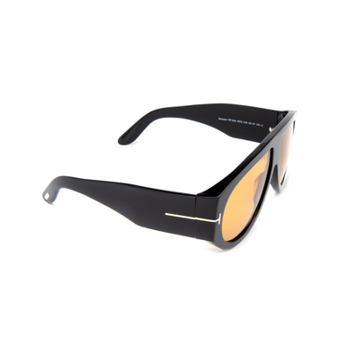 Lunettes de soleil Tom Ford BRONSON 01E shiny black - Vue trois quarts