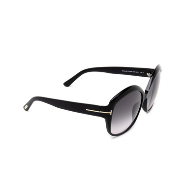 Tom Ford CHIARA-02 Sunglasses 01B black - three-quarters view