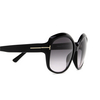 Tom Ford CHIARA-02 Sunglasses 01B black - product thumbnail 3/4