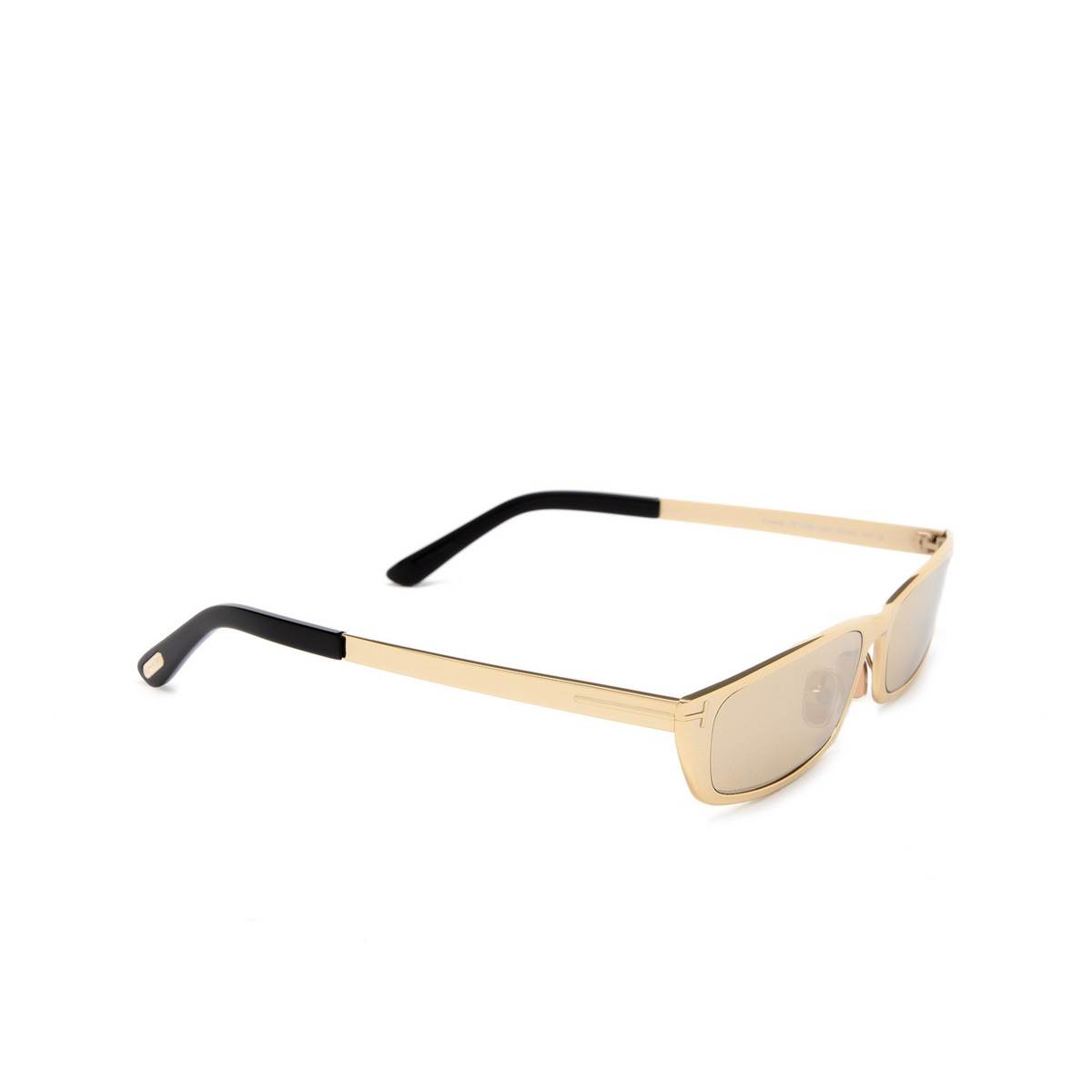 Tom Ford EVERETT Sunglasses 32G Gold - three-quarters view