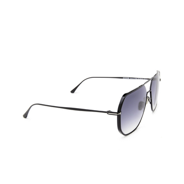 Lunettes de soleil Tom Ford GILLES-02 01b black - Vue trois quarts