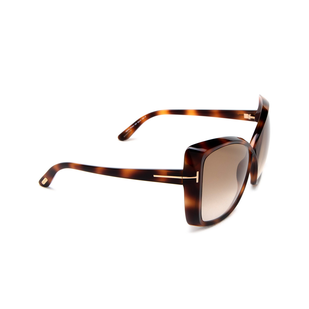 Tom Ford JASMIN Sunglasses 53F Blonde Havana - three-quarters view