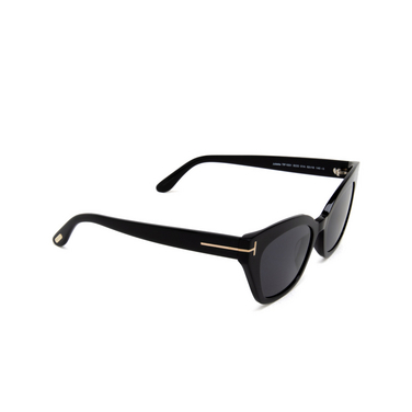 Tom Ford JULIETTE Sunglasses 01a shiny black - three-quarters view