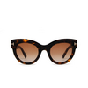 Gafas de sol Tom Ford LUCILLA 52T dark havana - Miniatura del producto 1/4