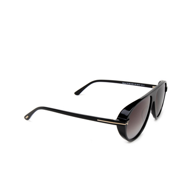 Tom Ford MARCUS Sunglasses 01B shiny black - three-quarters view