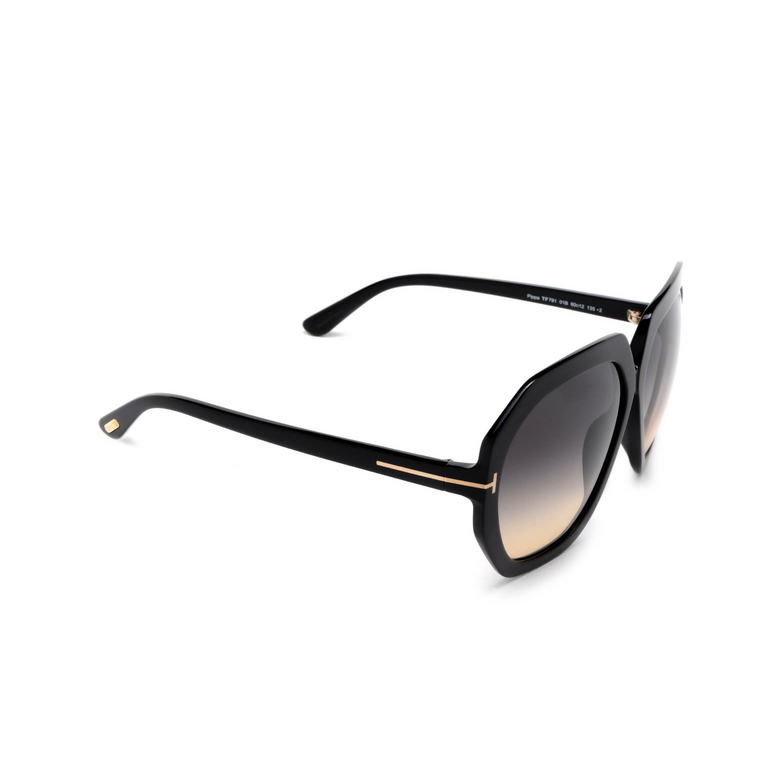 Tom Ford PIPPA Sunglasses 01B shiny black - 2/4